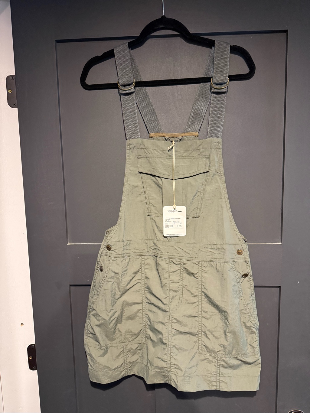 Toad&Co Olive Green Utility Jumper Dress